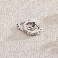 Diamond Accented Huggies Earrings 10mm