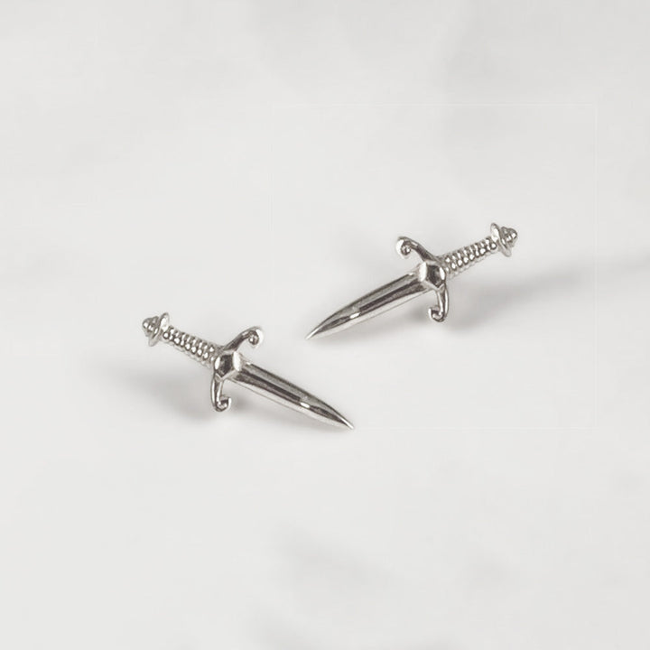 11mm Dainty Sword knife Stud Earrings, Tiny Dagger Earrings