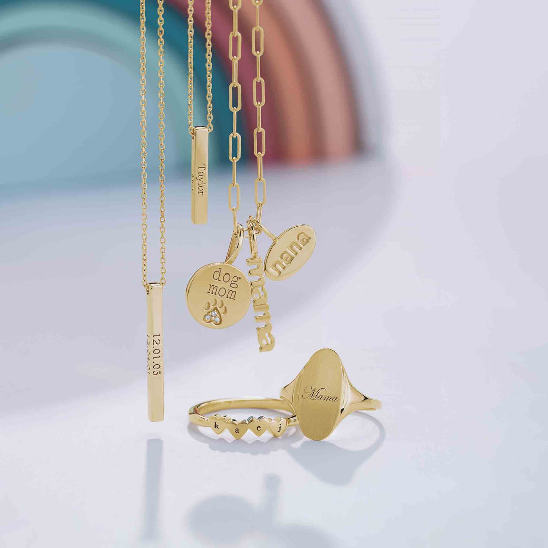 Customize your jewelry with charm pendants for loved ones and special moments.