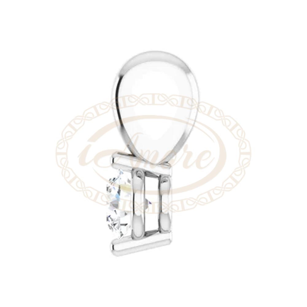 Round Solitaire 2-Prong Basket Pendant Mountings