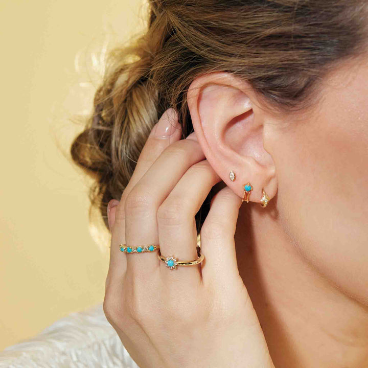 Marquise Diamond Bezel Stud Earrings