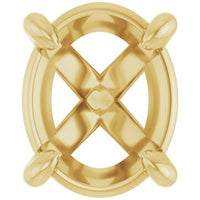 Oval 4 Claw Basket Pre-Notched Peg Setting Blank Finding