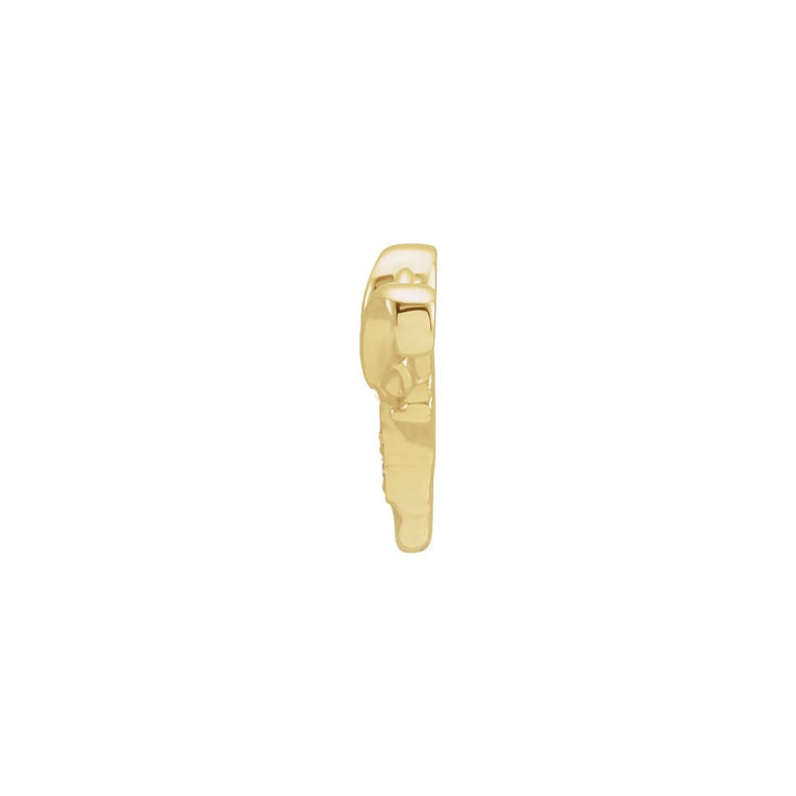 14K Gold Petite Capricorn Diamond Zodiac Dangle For Charm Earring Pendant Necklace