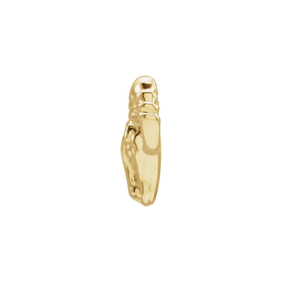 14K Gold Petite Aries Diamond Zodiac Dangle For Charm Earring Pendant Necklace