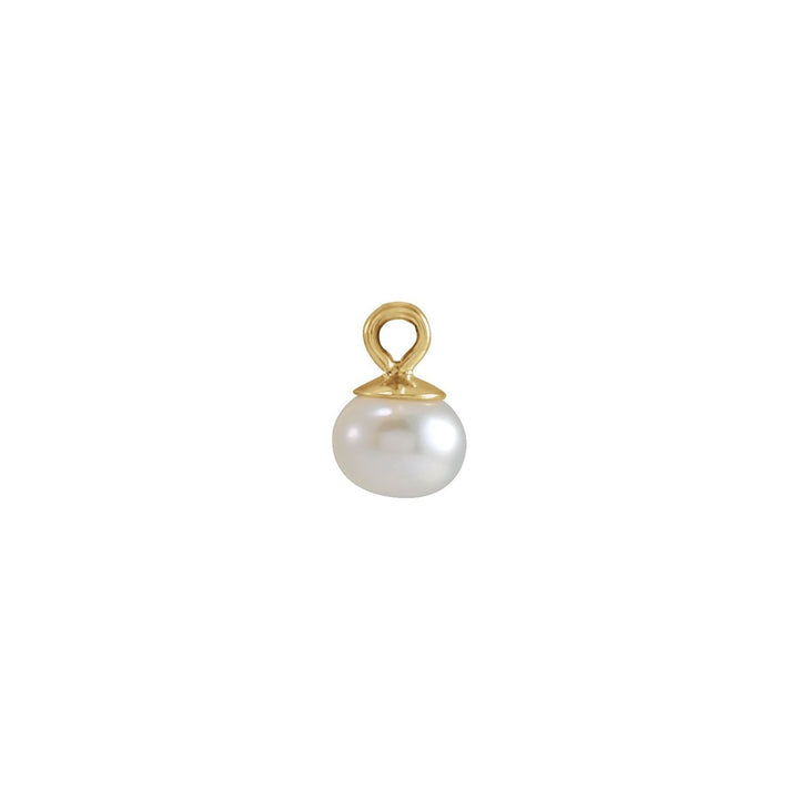 14K Yellow Cultured Freshwater Pearl Drop Charm