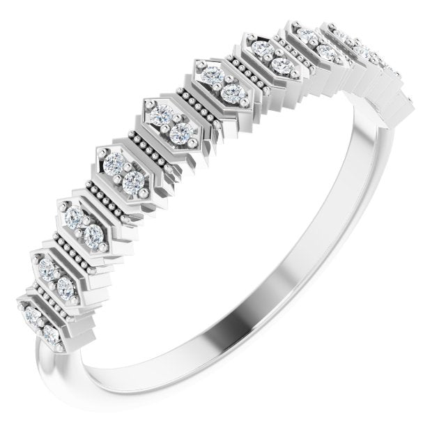 Natural Diamond Stackable Anniversary Band Ring Size 7
