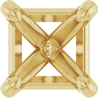 Square 4 Claw Basket Pre-Notched Peg Setting Blank Finding