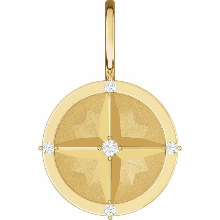 Diamond Compass Pendant
