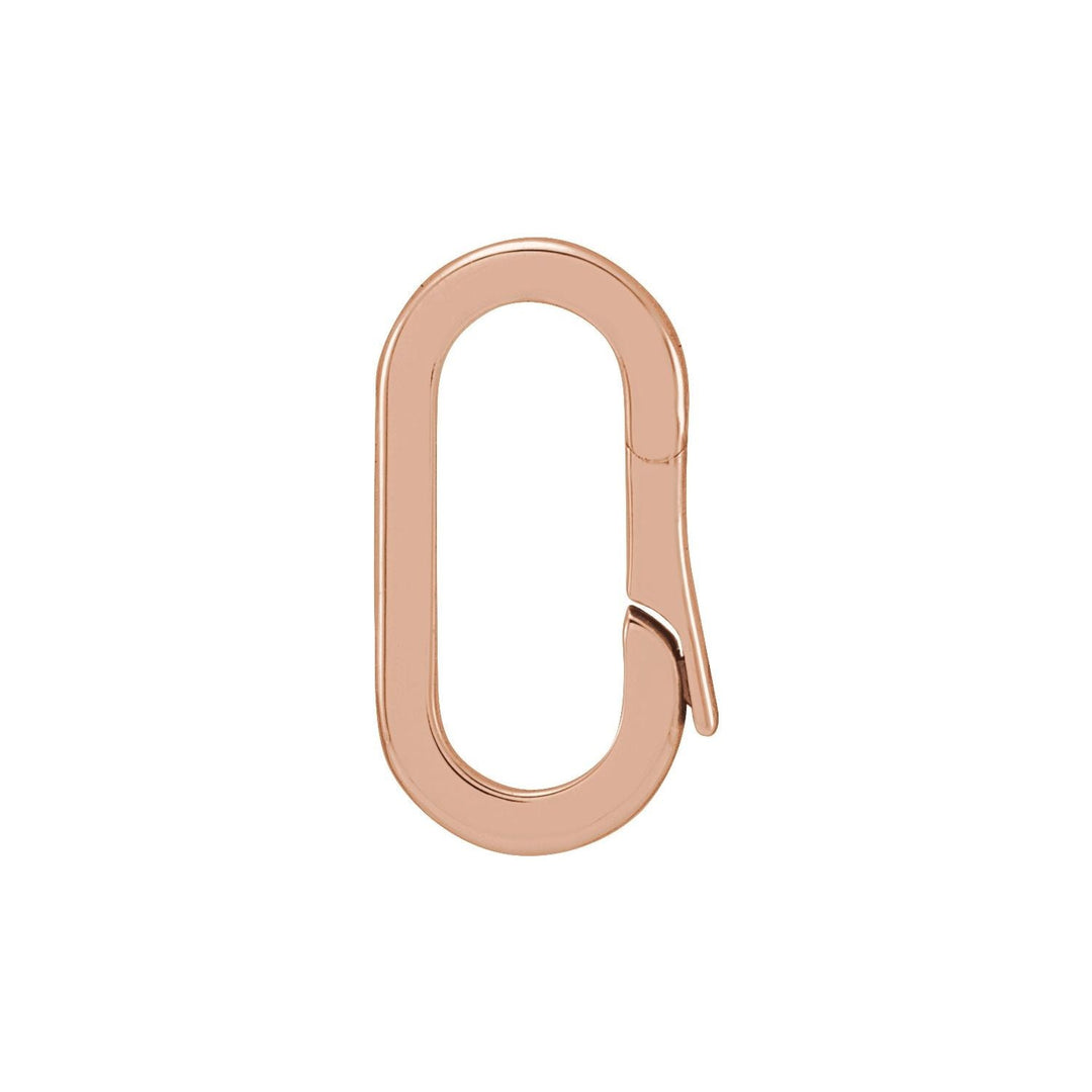 14k solid rose gold 10.8x4.1 mm ID elongated charm bail.