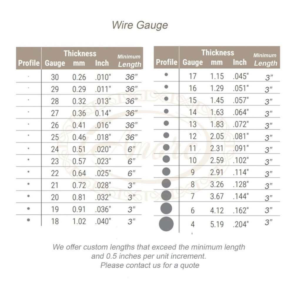 14K White 20 Gauge Coiled Round Wire - 1/2 Hard (Standard)