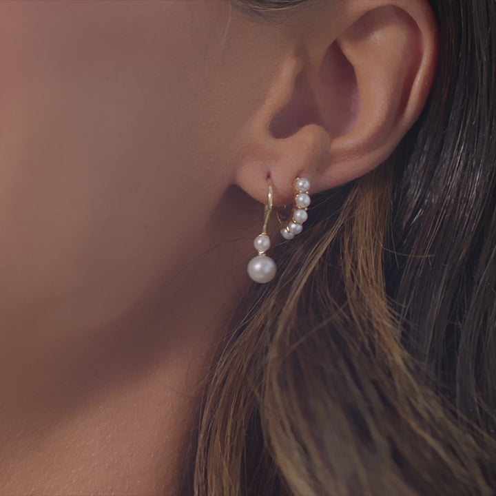 Accented Pearl Dangle Earrings