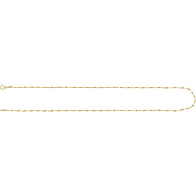 1.6mm twisted herringbone chain necklace 16"18" 20"