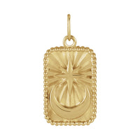 Crescent Pendant Dog Tag Pendant Necklace