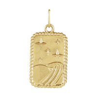 Galaxy Celestial Dog Tag Pendant Necklace