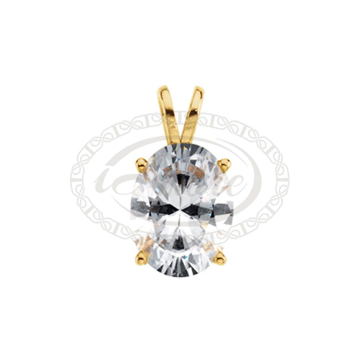 Oval Solitaire Basket Pendant Setting Mounting