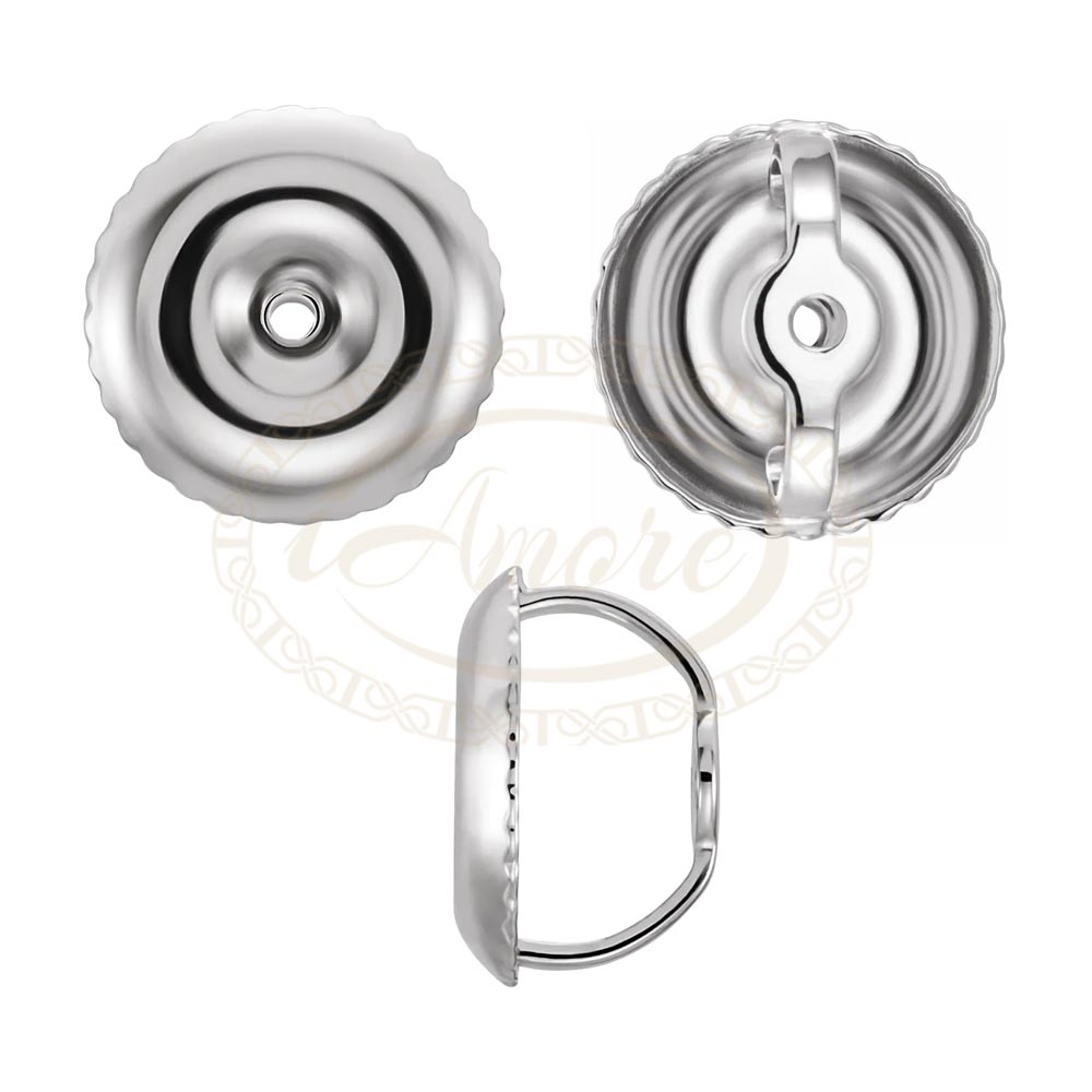 Screw Earring Back with 6.3 mm Pad Fit 0.032" Threaded Post