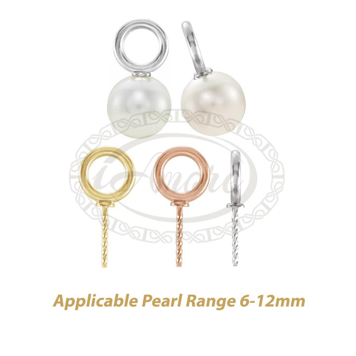 Pearl Cup Bail Pendant Mounting for 6-12 mm Pearl
