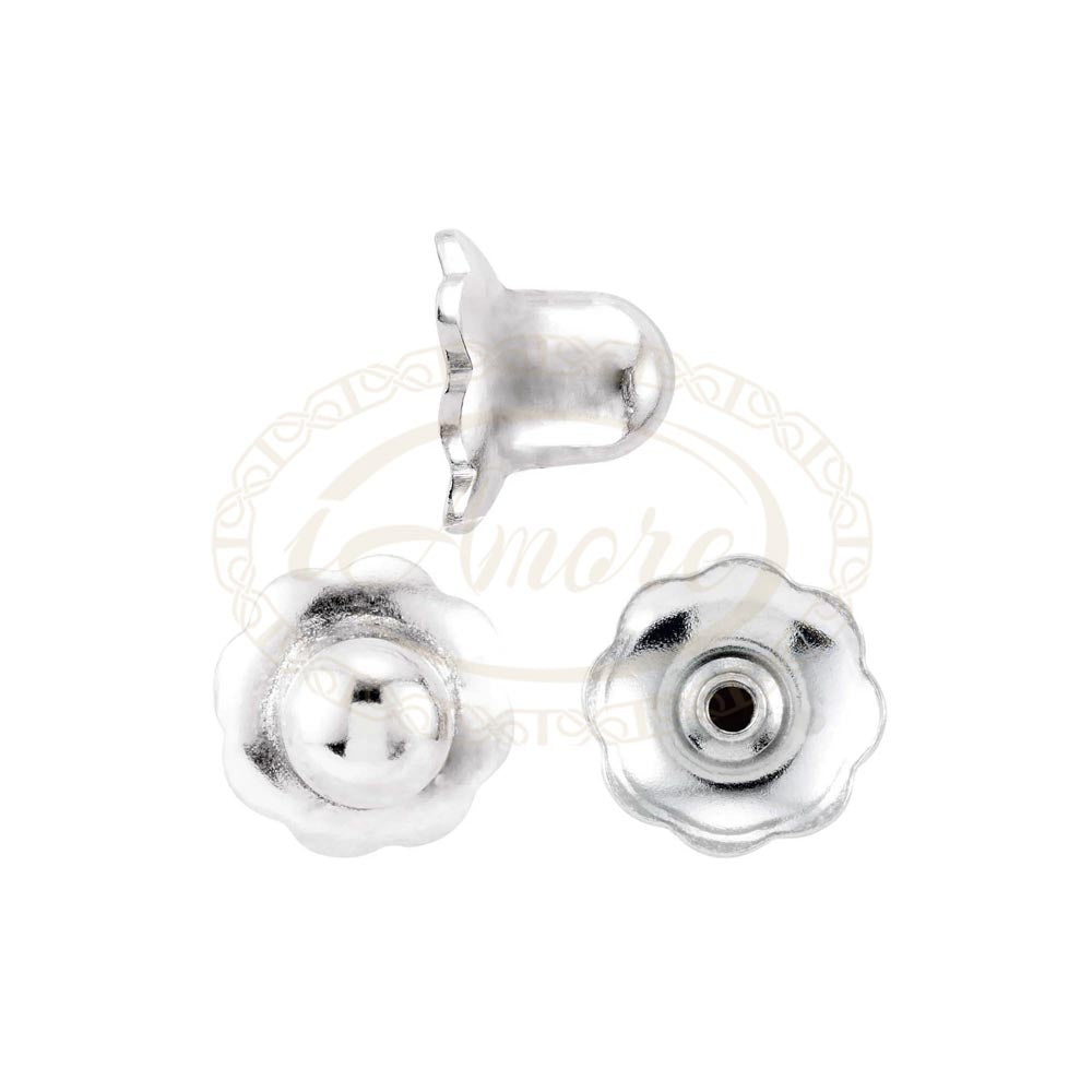 Baby Threaded Earring Backs with 4.5 mm Pad Fit 0.028" Post