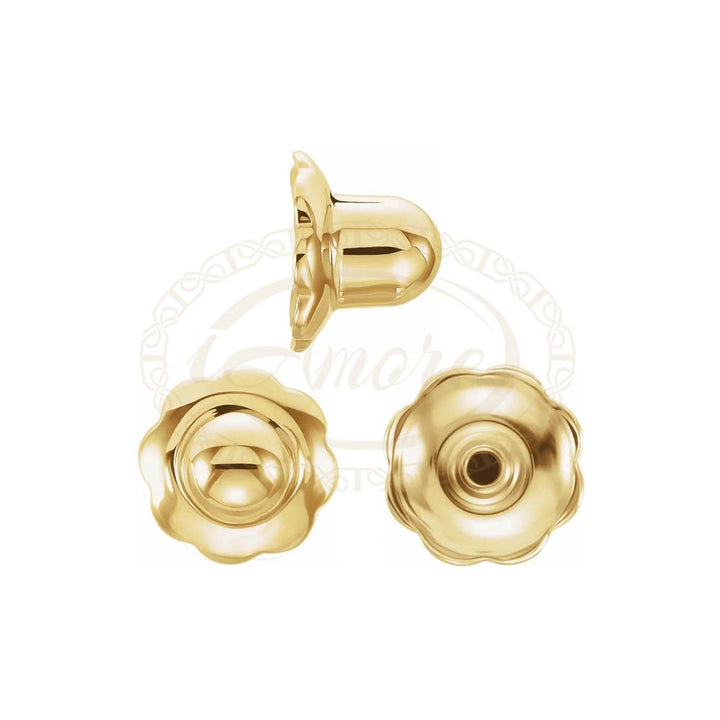 Baby Threaded Earring Backs with 4.5 mm Pad Fit 0.028" Post