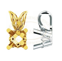 Square Solitaire 4 Prong Scroll Setting Pendant Mountings