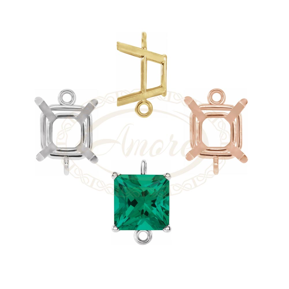 Square 4-Prong Intermediate Link Setting Mountings