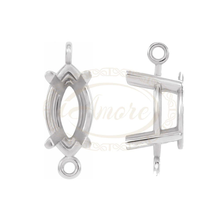 Marquise 4-Prong Intermediate Link Setting Mountings