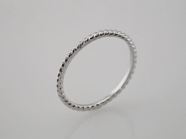 1.3 mm Skinny Rope Band Ring