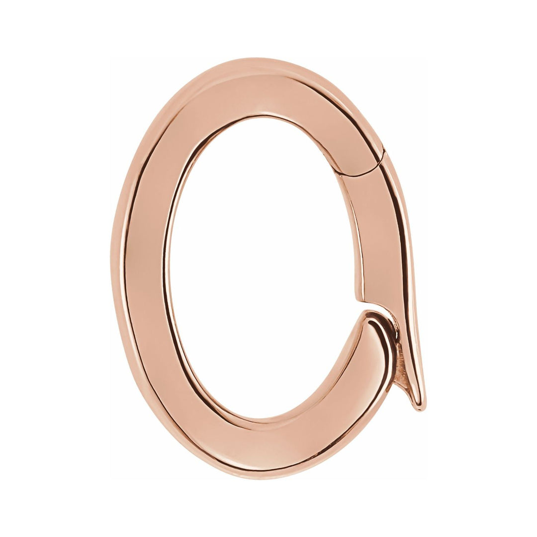 Tigerless clasp charm bail in 14k rose gold.