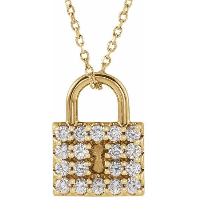 Pave Natural Diamond Charm Pendant Necklace