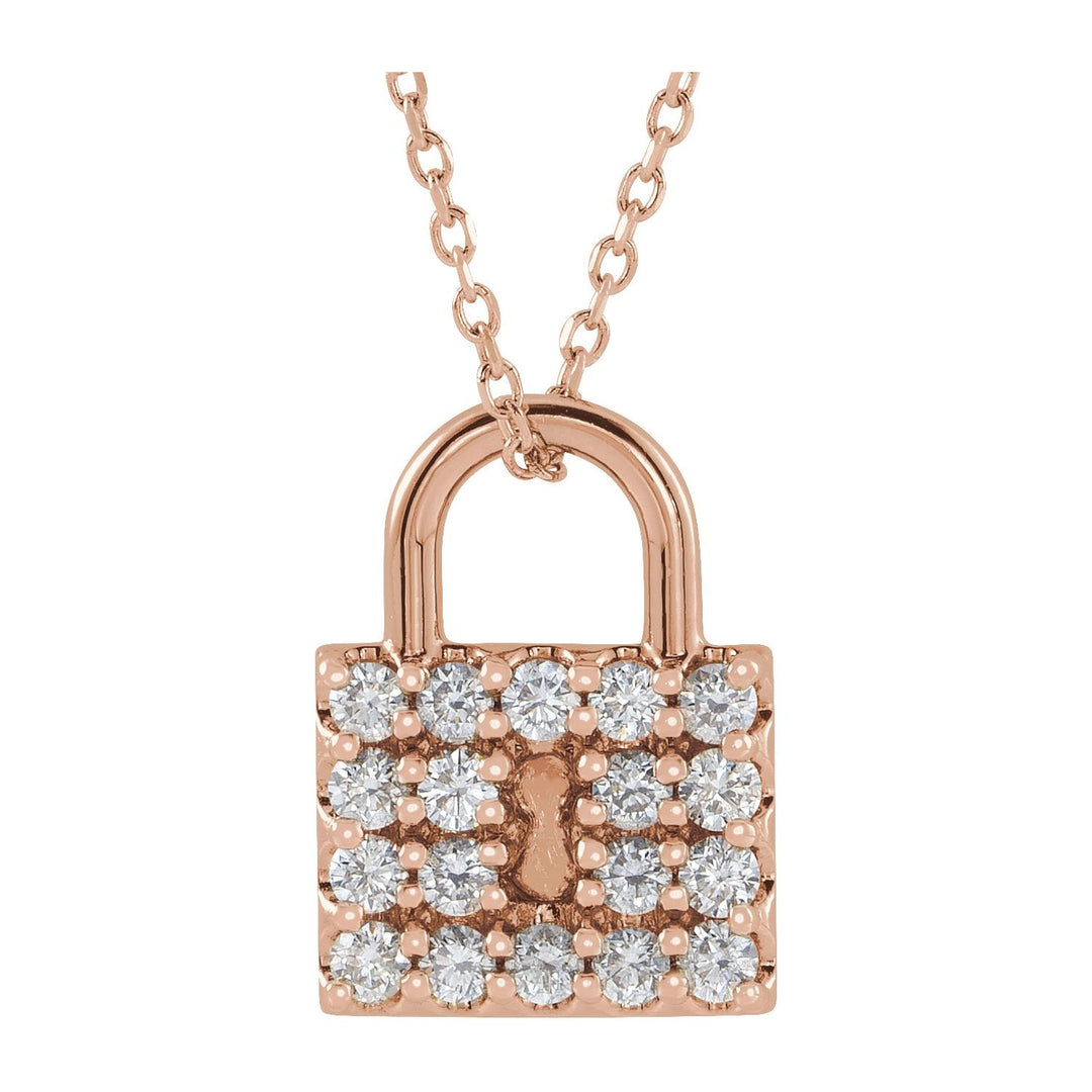 Pave Natural Diamond Charm Pendant Necklace