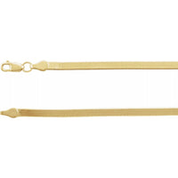 14K Gold 2.8mm Herringbone Chain Necklace
