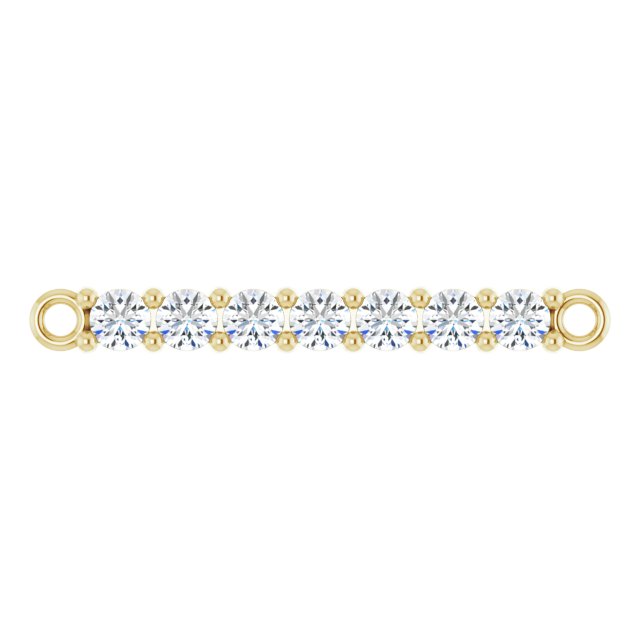 14K Gold Bar Link Lab-Grown Diamond Link Connector