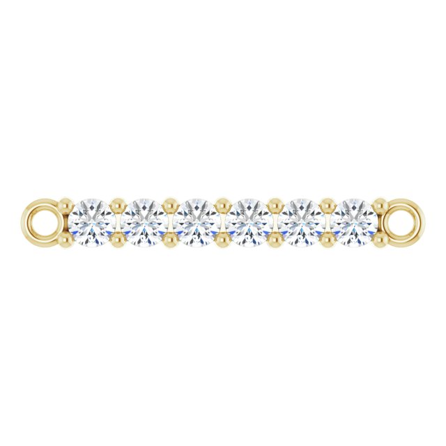 14K Gold Bar Link Lab-Grown Diamond Link Connector